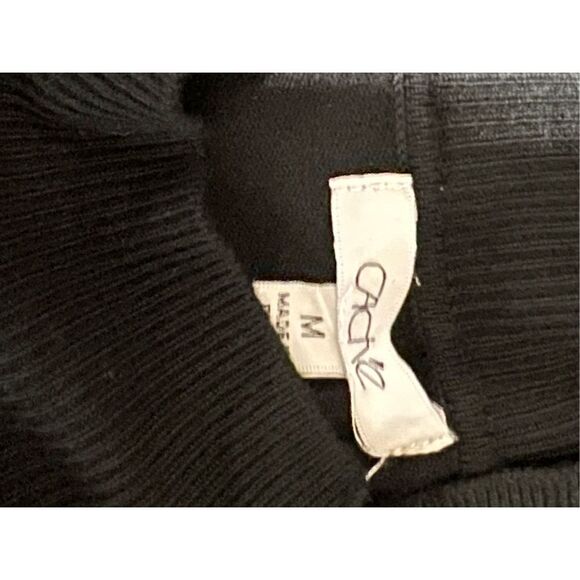 Cache Short Sleeve Mock Turtleneck Embellished Tunic Sweater Medium - Picture 5 of 5